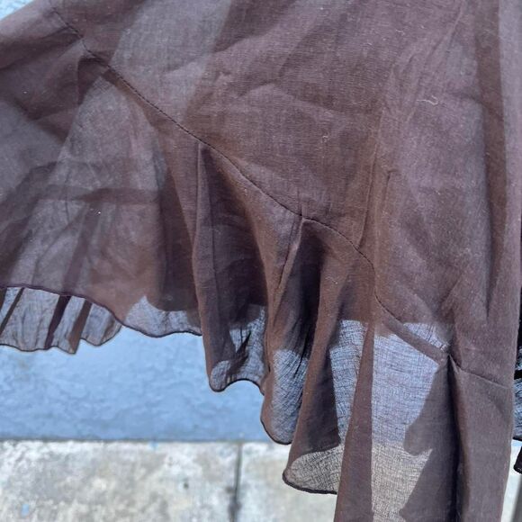 Y2k Fairy Skirt Handkerchief Hem Rampage Waist 34 in. Brown whimsical - Picture 4 of 8